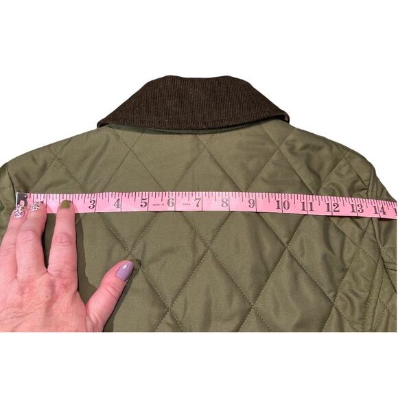 Burberry Ongar Monogram Motif Long Quilted Riding Coat Nova Check Lining XS Prep - Picture 11 of 16